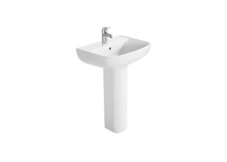 Раковина подвесная Aquatek 540*450 для установки на пьедестал белая