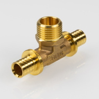 Тройник надвижной Valtec с переходом на наружную резьбу 16 (2,2) мм х 1/2" х 16 (2,2) мм