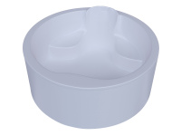 Акриловая круглая ванна Aquatek Аура 180 без гидромассажа, вклеенный каркас c фронтальным экраном