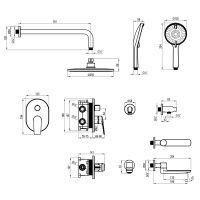 Смеситель Lemark Verba LM11422C для ванны и душа встраиваемый
