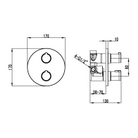 Смеситель Lemark Yeti LM7827C для ванны и душа встраиваемый