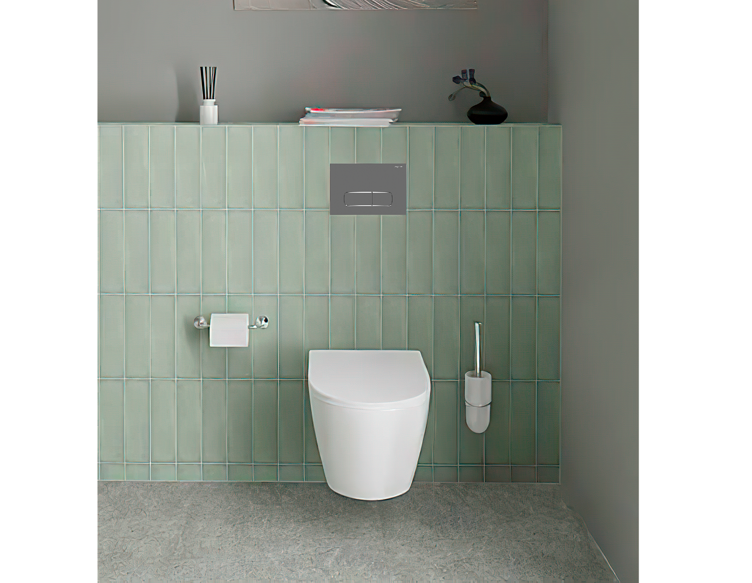 Панель смыва для инсталляции Aquatek клавиши прямоугольные хром глянцевый