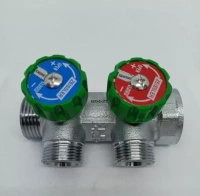 Коллектор ZEISSLER регулирующий под плоскую прокладку 3/4*1/2 2 выхода