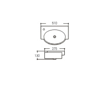 Раковина подвесная Aquatek AQ5329-00 510*275*130 мм