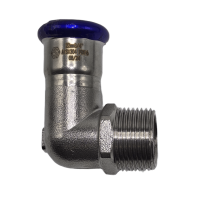 Пресс-угольник MVI с наружной резьбой укороченный нержавеющая сталь 22х1/2"