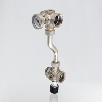 Байпас проходной Valtec с перепускным клапаном и термометром