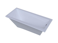 Акриловая прямоугольная ванна Aquatek Либра 70 с фронтальным экраном (слив справа), без гидромассажа, сборно-разборный сварной каркас 150 см