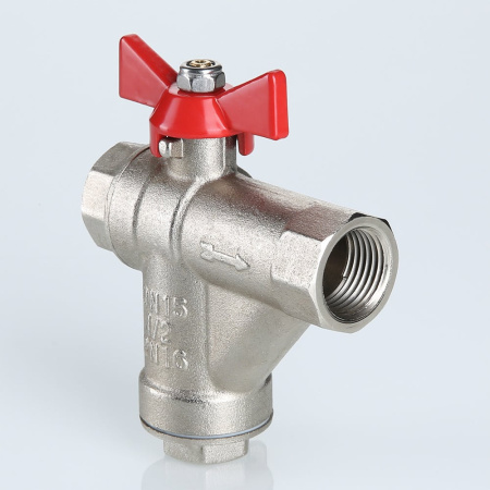 Кран шаровой Valtec со встроенным прямым фильтром 3/4"