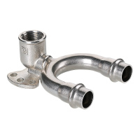 Водорозетка Valtec проходная нержавеющая сталь