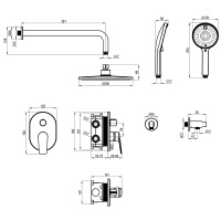 Смеситель Lemark Verba LM11429C для душа встраиваемый