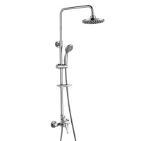 Смеситель Rossinka A35-45 для душа с регулируемой высотой штанги и лейкой Тропический дождь