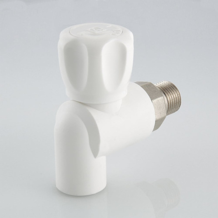 Кран шаровой Valtec полипропиленовый со сгоном угловой 25 мм х 3/4"