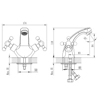 Смеситель Rossinka G02-61 для раковины