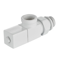 Набор дизайн-вентилей Royal Thermo CUBE осевой 1/2" Белый