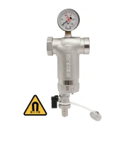 Фильтр с манометром и магнитной вставкой ZEISSLER 300 мкм ВР-ВР 1"