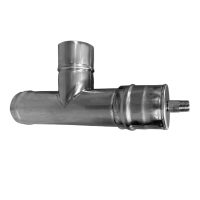 Дымоход Kiturami из нержавеющей стали тройник одностенный F80 90 град с конденсатоотводчиком