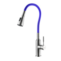 Смеситель Lemark Expert LM5082S для кухни с гибким изливом Матовый/Фиолетовый