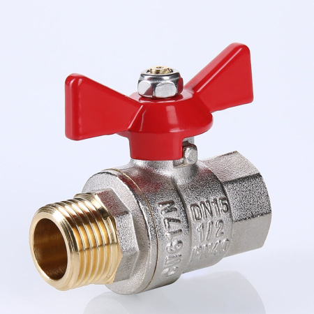 Кран шаровой Valtec Base с ручкой-бабочкой и внутренней–наружной резьбой 1/2"