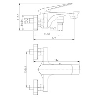 Смеситель Lemark Allegro LM5914CW для ванны