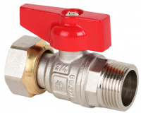 Кран шаровой MVI прямой с ручкой-бабочкой с накидной гайкой и наружной резьбой PN25 3/4"