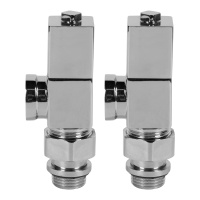 Набор дизайн-вентилей Royal Thermo CUBE хром 1/2" осевой
