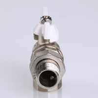 Кран шаровой Valtec Base угловой с полусгоном и белой ручкой 3/4"