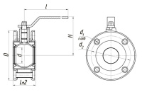 Кран шаровой LD Стриж, Dn 80, PN 16, стандартнопроходной с корпусом из стали 20 (Стриж 080.016.Н/П.02)