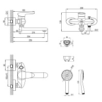 Смеситель Lemark Status LM4414C для ванны