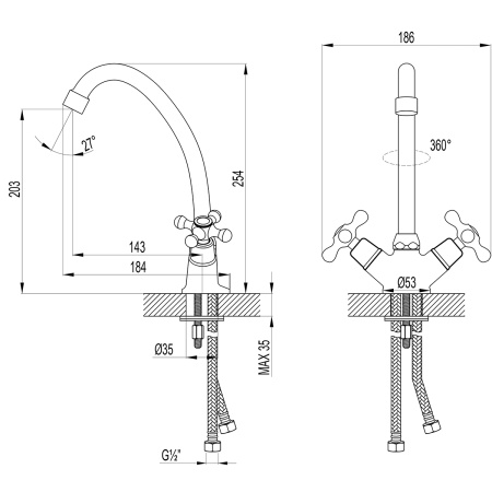Смеситель Lemark Standard LM2104C для кухни