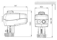 Электропривод Danfoss AME 445 DN15-80 24 B Tmax-130 C