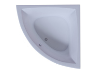Акриловая угловая ванна Aquatek Юпитер 150х150 без фронтального экрана, без гидромассажа, вклеенный цельнометаллический сварной каркас