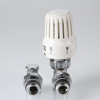 Комплект терморегулирующего оборудования Valtec для радиатора угловой 1/2 x 3/4" («евроконус»)