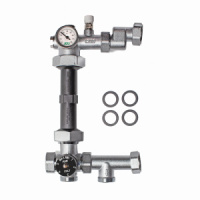 Узел FAR для напольного отопления 1" с термосмесителем +18…+55 ﹾС под насос 130 мм