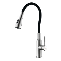 Смеситель Lemark Expert LM5082S для кухни с гибким изливом Матовый/Черный