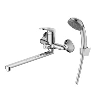 Смеситель Decoroom DR21043 одноручный для ванны универсальный с поворотным изливом 300 мм