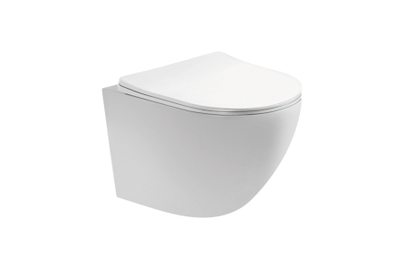 Унитаз подвесной безободковый Aquatek ЕВРОПА 490*360*320 с легкосъемным сиденьем Soft Close