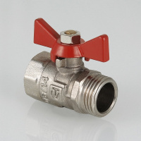 Кран шаровой Valtec Compact с ручкой-бабочкой и внутренней–наружной резьбой 3/4"