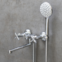 Смеситель Lemark Practica LM7513C для ванны с плоским поворотным изливом 200 мм