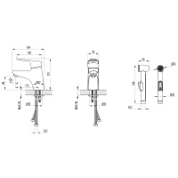 Смеситель Lemark Luna LM4116C для раковины с гигиеническим душем