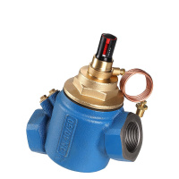 Автоматический регулятор перепада давления Valtec регулируемый с чугунным корпусом 2", 5-100 кПа, 200-14000 л/ч, с имп. трубкой 1 м