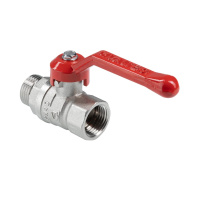 Шаровой кран Valtec Стандарт никелированный (ГОСТ) c флажковой рукояткой и внутренней–наружной резьбой 1/2"